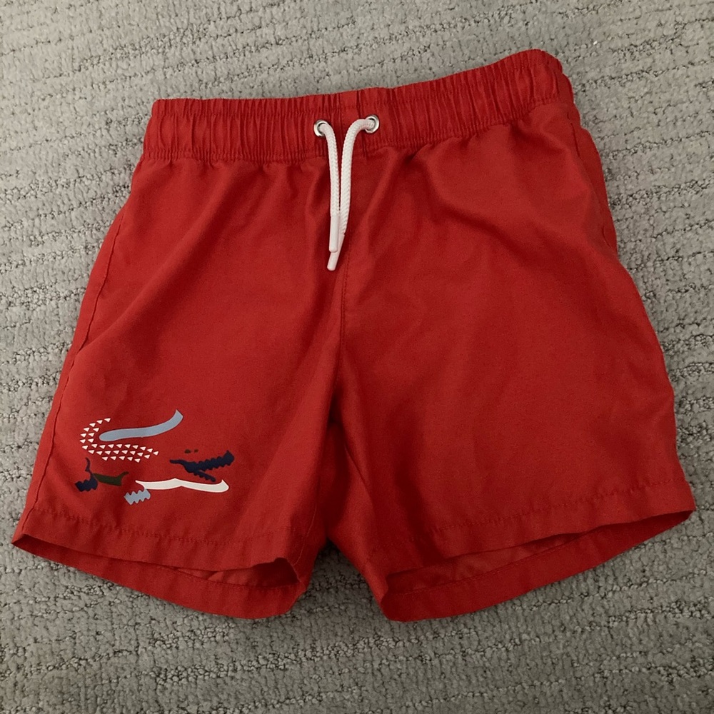 LACOSTE Boy Orange Bathing Suit Size 6